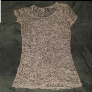 NEW BKE SHEER PINK PALE TOP SHIRT NEW GORGEOUS